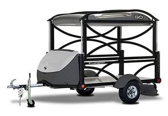 Compact SylvanSport GO camping trailer with lightweight design and versatile storage.