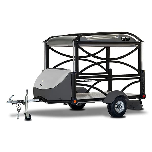 Compact SylvanSport GO pop-up camper for outdoor adventures and camping.