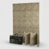 Outdoor picnic blanket with cloud layer pattern for versatile use.
