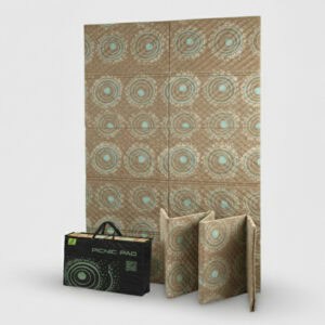 Outdoor picnic blanket with cloud layer pattern for versatile use.