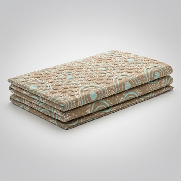 Soft cloud layer patterned picnic blanket for outdoor relaxation.