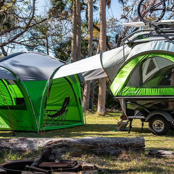 Connection with the awning between GOzeebo and Go camper