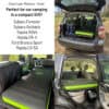 Versatile self-inflating mattress for car camping in SUVs like Subaru Forester, Toyota RAV4, Honda C.