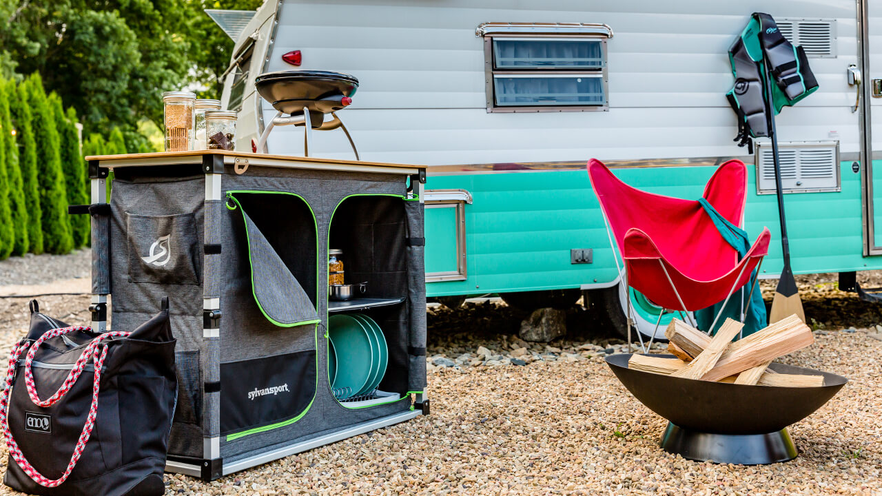 Camp Kitchen fire pit campground