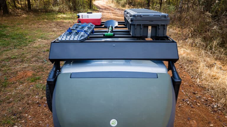 Durable DuraDeck flooring installed on SylvanSport trailer for outdoor adventures.