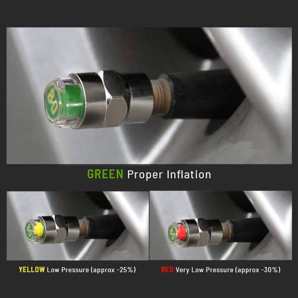 Proper Inflation Tire Cap for Optima Vehicles.