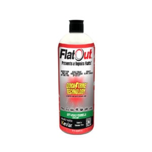 Quickstrike Off-Road FlatOut tire sealant for off-road vehicles.