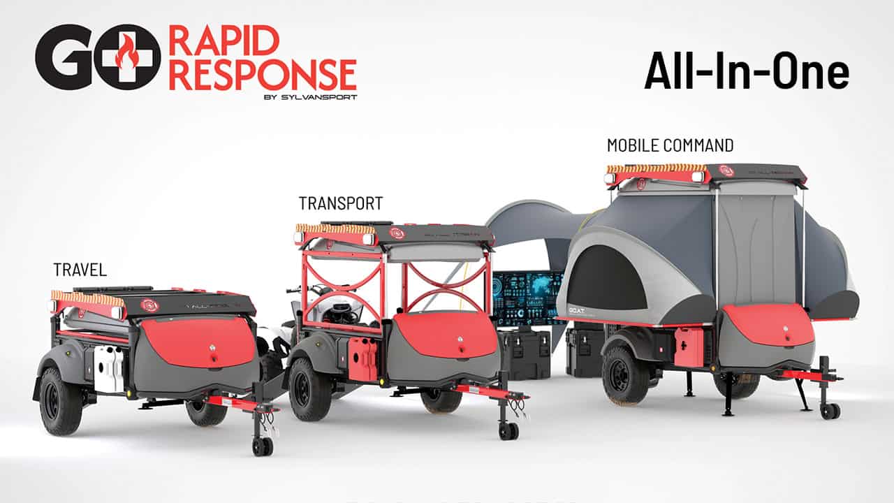 SylvanSport GO all-in-one camper and transport vehicle for rapid response and outdoor adventures.