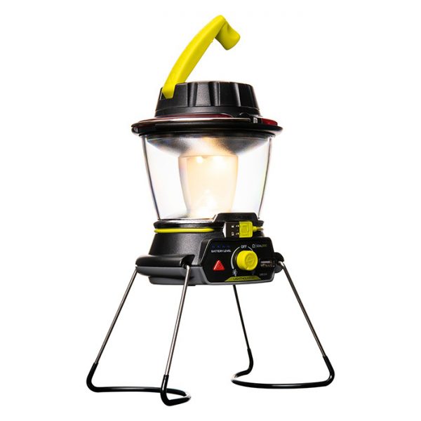 Goal Zero Lighthouse 600 Collapsible legs open side view studio photo