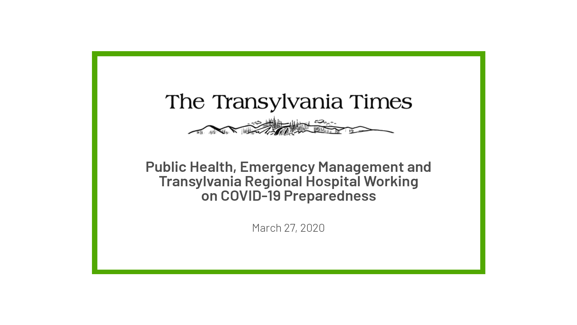 The Transylvania Times