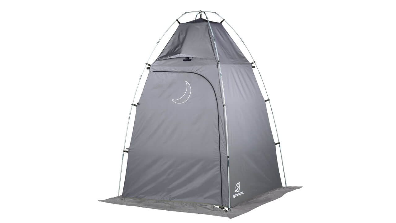 privy tent closed front view studio photo