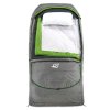 sleeping bag single top view showing layers studio photo