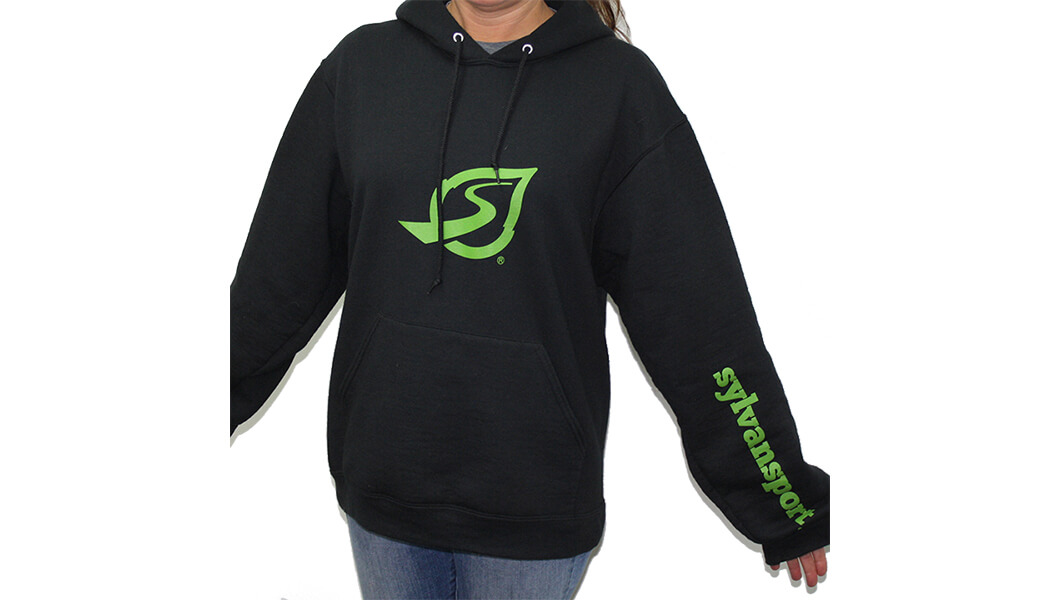 SylvanSport Black Hoody front view studio photo