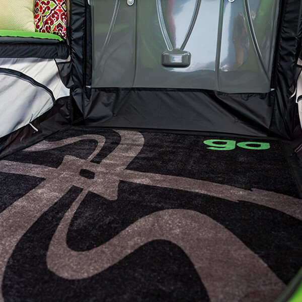 rug inside GO camper up view