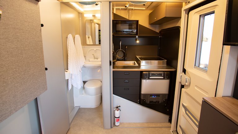 bathroom and kitchen set up VAST